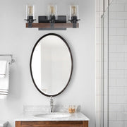 3-Light Farmhouse Rustic Bathroom Vanity Light