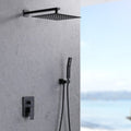 Wall-Mount Shower Faucet Set — Matte Black
