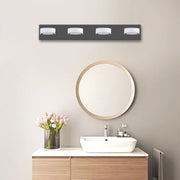 4-Light Modern Black LED Vanity Light Fixture