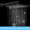 Wall-Mount Shower Faucet Set — Matte Black