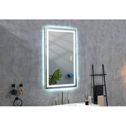 36x24 Inch LED Bathroom Wall Mirror — Dimmable Anti-Fog