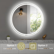 28 Inch Round LED Bathroom Mirror — Wall Mount