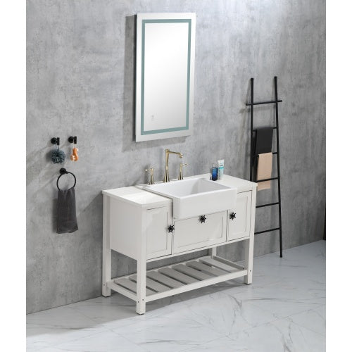 36x24 Inch LED Bathroom Wall Mirror — Dimmable Anti-Fog