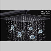 Wall-Mount Shower Mixer System — Matte Black