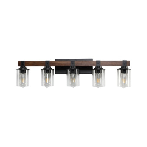 5-Light Farmhouse Rustic Bathroom Vanity Light