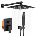 Wall-Mount Shower Faucet Set — Matte Black
