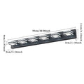 6-Light Modern Black LED Makeup Vanity Light