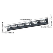 6-Light Modern Black LED Makeup Vanity Light