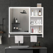 32x28 Inch Bathroom Cabinet with Mirror and LED Lights