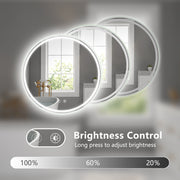 28 Inch Round LED Bathroom Mirror — Wall Mount
