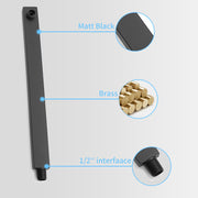 Wall-Mount Shower Faucet Set — Matte Black