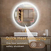 24x24 Inch Round Bathroom Mirror — Wall Mount