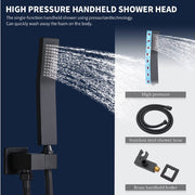 Wall-Mount Shower Mixer System — Matte Black