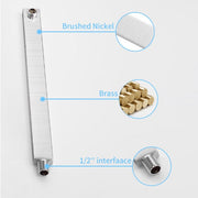 Wall-Mount Shower Mixer System — Brushed Nickel