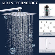 Wall-Mount Shower Faucet Set — Chrome