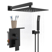Rain Shower System with Storage Shelves — Wall Mount