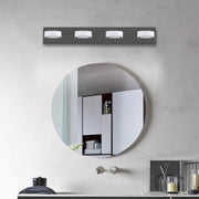 4-Light Modern Black LED Vanity Light Fixture