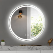 28 Inch Round LED Bathroom Mirror — Wall Mount