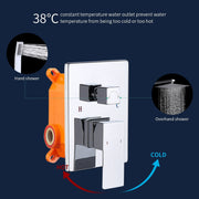 Wall-Mount Shower Faucet Set — Chrome