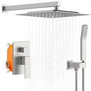 Wall-Mount Shower Mixer System — Brushed Nickel