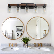 5-Light Farmhouse Rustic Bathroom Vanity Light