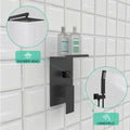 Rain Shower System with Storage Shelves — Wall Mount
