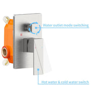 Wall-Mount Shower Mixer System — Brushed Nickel
