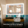 Dimmable LED Bathroom Mirror — Anti-Fog Waterproof Wall Mount