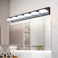 6-Light Black LED Vanity Mirror Fixture