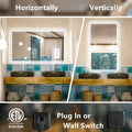 Dimmable LED Bathroom Mirror — Anti-Fog Waterproof Wall Mount