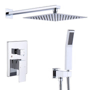 Wall-Mount Shower Faucet Set — Brushed Nickel