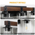 5-Light Farmhouse Rustic Bathroom Vanity Light