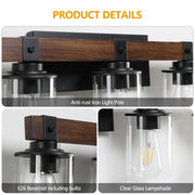 5-Light Farmhouse Rustic Bathroom Vanity Light