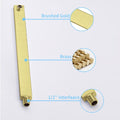 Wall-Mount Shower Mixer System — Brushed Gold