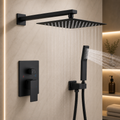 Wall-Mount Shower Mixer System — Matte Black