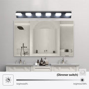 6-Light Black LED Vanity Mirror Fixture