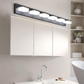 6-Light Black LED Vanity Mirror Fixture