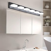 6-Light Black LED Vanity Mirror Fixture