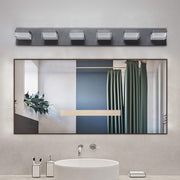 6-Light Black LED Vanity Mirror Fixture