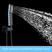 Wall-Mount Shower Faucet Set — Matte Black