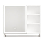 32x28 Inch Bathroom Cabinet with Mirror and LED Lights