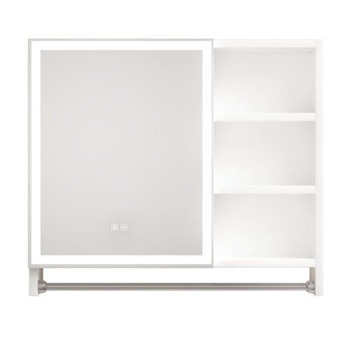 32x28 Inch Bathroom Cabinet with Mirror and LED Lights