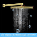 Wall-Mount Shower Mixer System — Brushed Gold