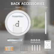 28 Inch Round LED Bathroom Mirror — Wall Mount