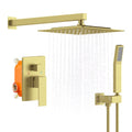 Wall-Mount Shower Mixer System — Brushed Gold