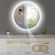 28 Inch Round LED Bathroom Mirror — Wall Mount