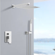 Wall-Mount Shower Mixer System — Brushed Nickel