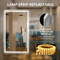 Dimmable LED Bathroom Mirror — Anti-Fog Waterproof Wall Mount