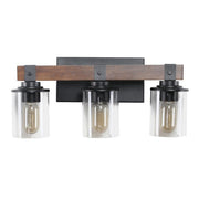 3-Light Farmhouse Rustic Bathroom Vanity Light