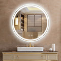 24x24 Inch Round Bathroom Mirror — Wall Mount